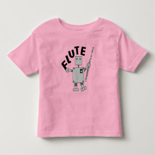 Camiseta De Bebé Texto de robot de flauta