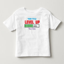 Camiseta De Bebé texto de subir de nivel con progreso de carga verd