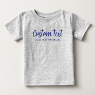 Camiseta De Bebé Texto de Tipografía Personalizada Plantilla de Ima