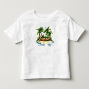 Camiseta De Bebé Texto de verano - Isla de verano tropical