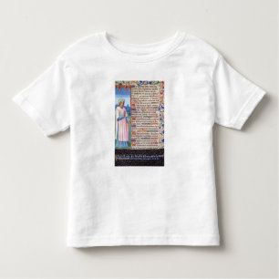 Camiseta De Bebé Texto del Magnificat con un retrato de