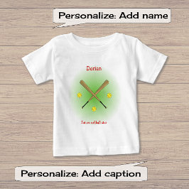 Camiseta De Bebé Texto del personalizado de la estrella del softbal