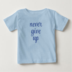 Camiseta De Bebé Texto divertido azul personalizado de moda nunca s