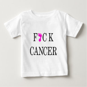 Camiseta De Bebé texto suave del cáncer del f*ck