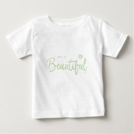 Camiseta De Bebé Texto verde-biológico-verde-hermoso