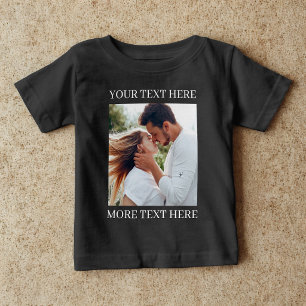 Camiseta De Bebé Texto y foto personalizados