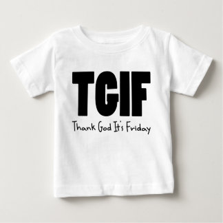 Camiseta De Bebé TGIF agradecen a dios su viernes