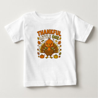 Camiseta De Bebé Thankful Little One Baby T-Shirt | Cute Thanksgivi