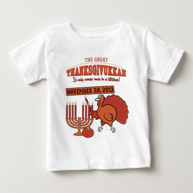 Camiseta De Bebé 'Thanksgivukkah festivo (Anverso)