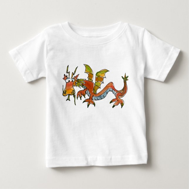 Camiseta De Bebé Thar Be Dragons (Anverso)