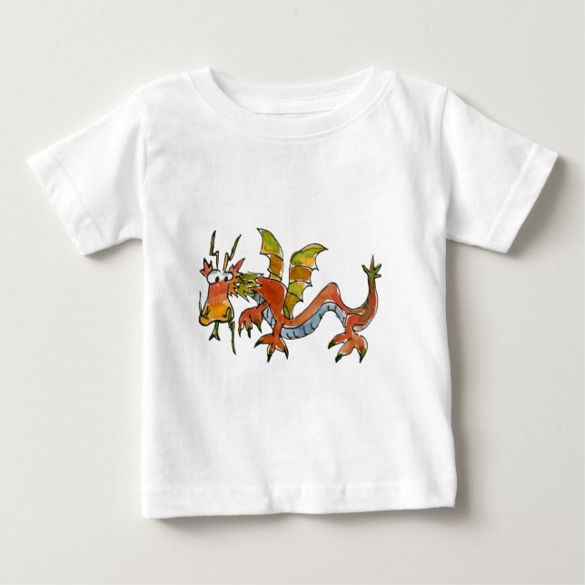 Camiseta De Bebé Thar Be Dragons (Anverso)