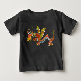 Camiseta De Bebé Thar Be Dragons