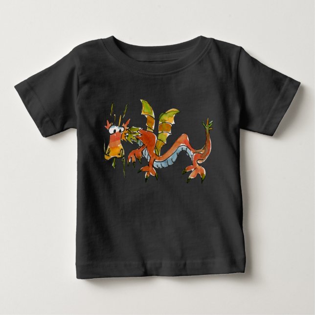 Camiseta De Bebé Thar Be Dragons (Anverso)