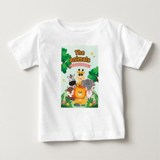 Camiseta De Bebé The animal kids design romantic  (Anverso)