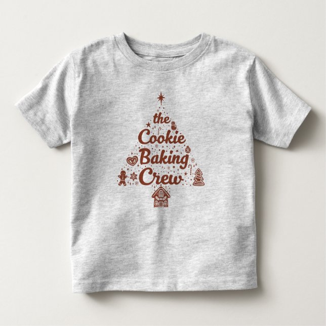 Camiseta De Bebé The Cookie Baking Crew Christmas Tree Design (Anverso)