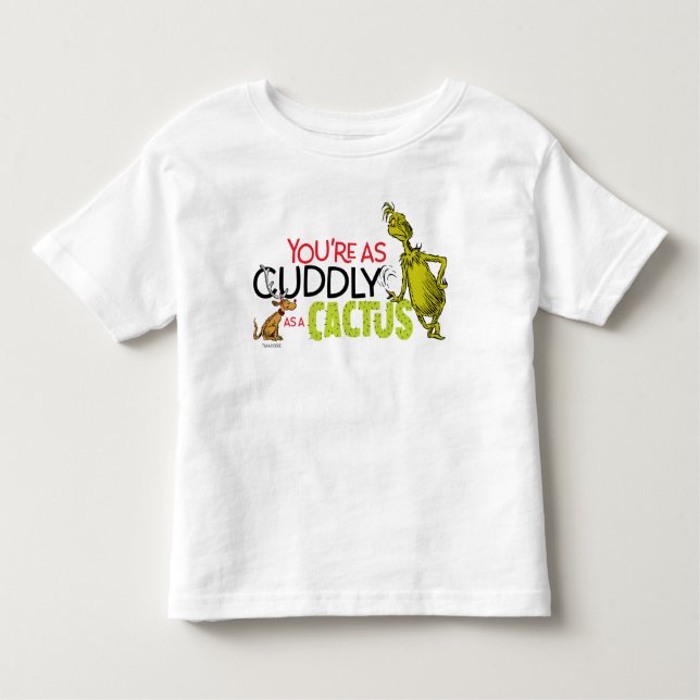 Camiseta De Bebé The Grinch | You're as Cuddly as a Cactus Quote (Anverso)