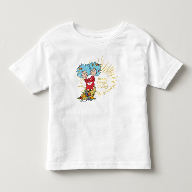 Camiseta De Bebé Thing One Thing Two ¡Cosas de Acción de Gracias! (Anverso)
