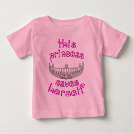 Camiseta De Bebé This Princess Saves Herself