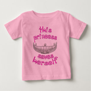 Camiseta De Bebé This Princess Saves Herself