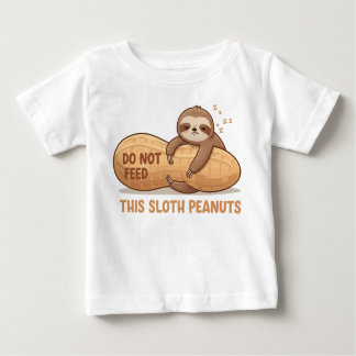 Camiseta De Bebé This Sloth Can’t Eat Peanuts | Kids Allergy Shirt
