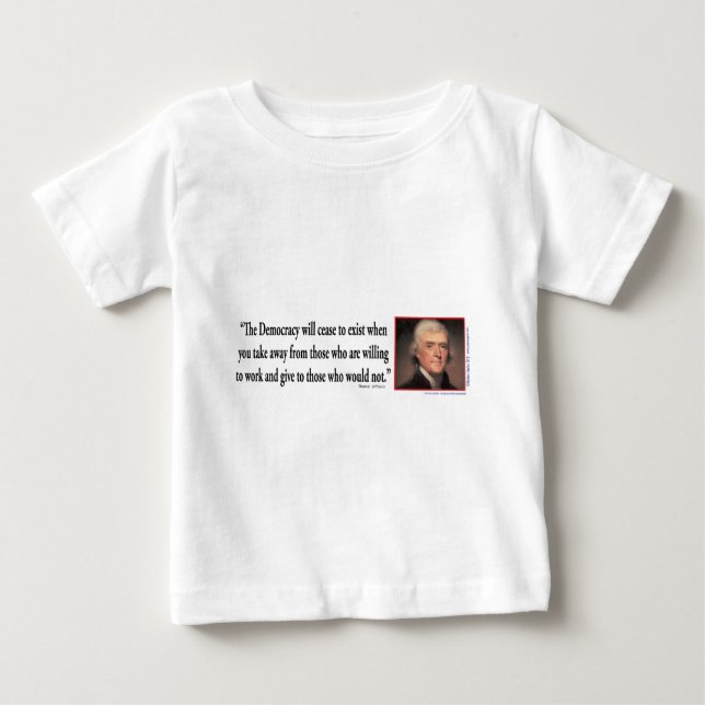 Camiseta De Bebé Thomas Jefferson Quotes (Anverso)
