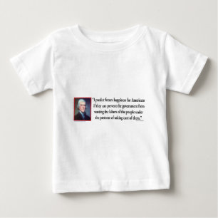 Camiseta De Bebé Thomas Jefferson sobre la felicidad norteamericana