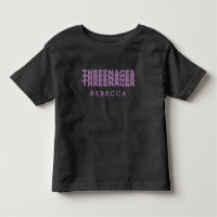 Threenager Letra Retro Nombre Lila
