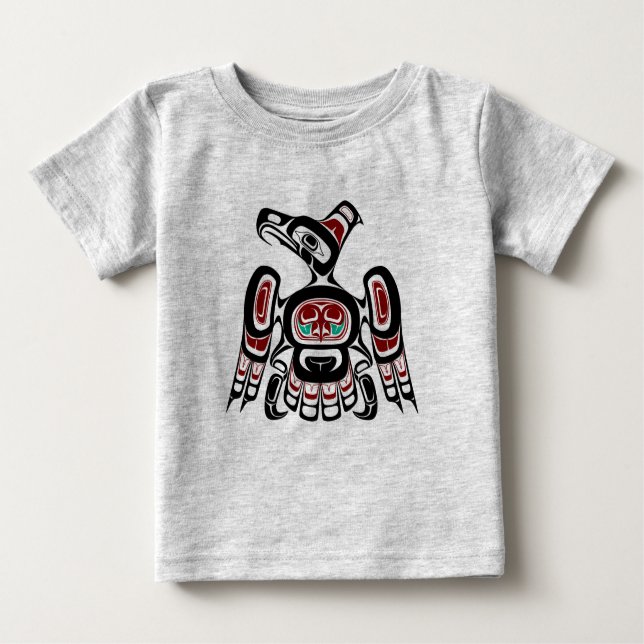 Camiseta De Bebé Thunderbird nativo americano de raza negra Kaigani (Anverso)