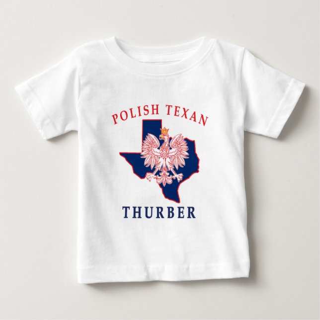 Camiseta De Bebé Thurber Texan polaco (Anverso)