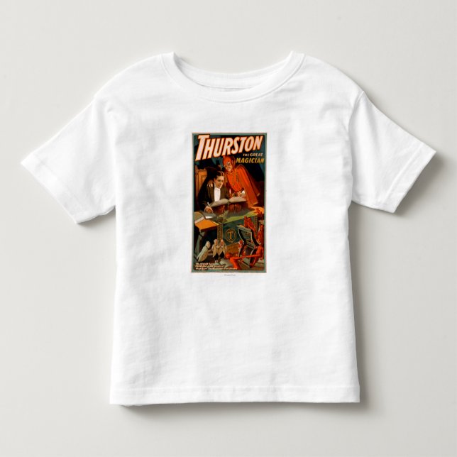 Camiseta De Bebé Thurston el gran mago con magia del diablo (Anverso)