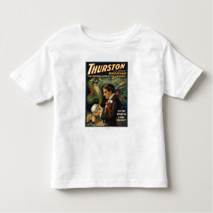 Camiseta De Bebé Thurston el gran mago que sostiene el cráneo