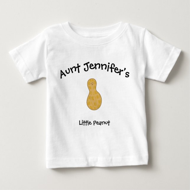 Camiseta De Bebé Tía Baby Clothes Peanut Niece Nephew (Anverso)