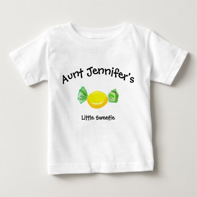 Camiseta De Bebé Tía Bebé Ropa Pequeña Dulce sobrina sobrino (Anverso)