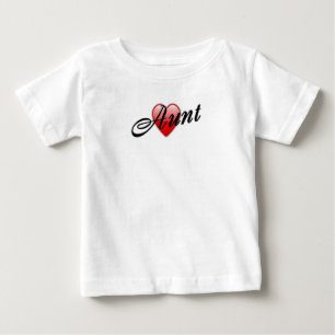 Camiseta De Bebé Tía con el gráfico del corazón