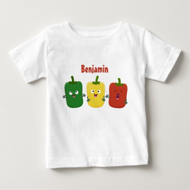Camiseta De Bebé Tía de pimiento picante capsicum trío canto person (Anverso)