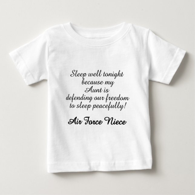 Camiseta De Bebé Tía del pozo del sueño de la sobrina de la fuerza (Anverso)