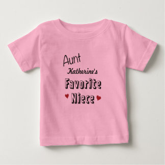 Camiseta De Bebé Tía Favorite Niece Baby T-Shirt personalizada