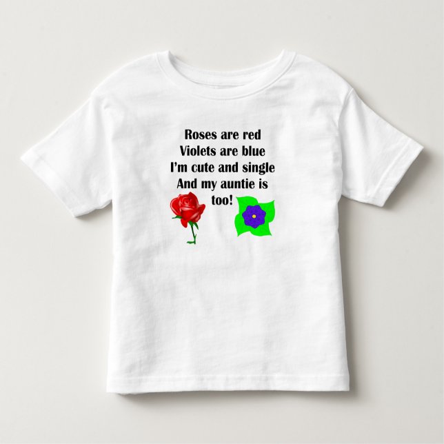 Camiseta De Bebé Tía linda y sola Poem (Anverso)