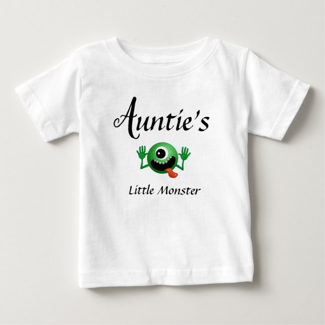 Camiseta De Bebé Tía Nena Ropa Monstruo sobrina sobrino pequeño (Anverso)