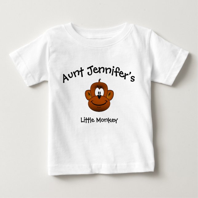 Camiseta De Bebé Tía Ropa De Bebé Pequeño Mono sobrino (Anverso)