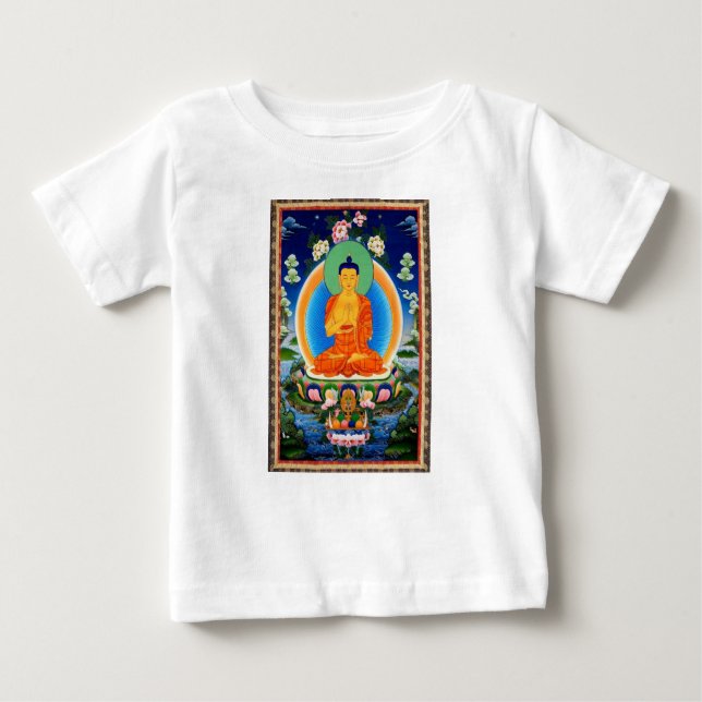 Camiseta De Bebé Tibetano Thangka Prabhutaratna Buda (Anverso)