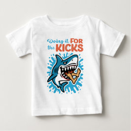 Camiseta De Bebé Tiburón Azul Genial para Patadas