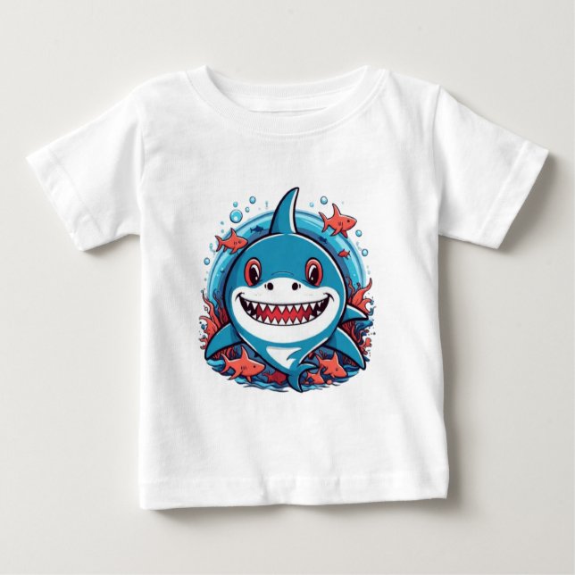 Camiseta De Bebé Tiburón chiflado (Anverso)