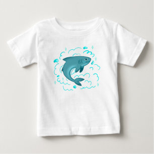 Camiseta De Bebé Tiburón de dibujos animados lindo Animal diverti