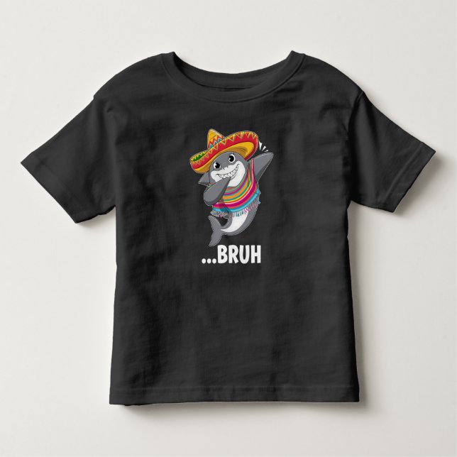 Camiseta De Bebé Tiburón divertido haciendo dab con sombrero en Cin (Anverso)