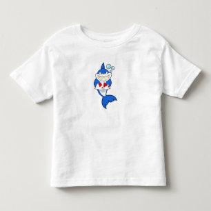 Camiseta De Bebé Tiburón en Poker con tarjetas de póker