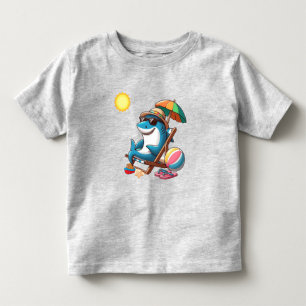 Camiseta De Bebé Tiburón personalizado lindo costero/playa