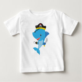 Camiseta De Bebé Tiburón pirata, tiburón blanco, tiburón pequeño, t