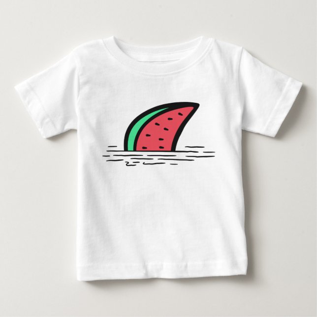 Camiseta De Bebé Tiburón sandía (Anverso)