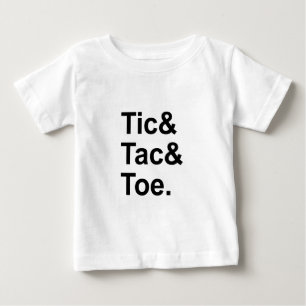 Camiseta De Bebé Tic Tac Toe   Divertido Juego de Papel y Lápiz
